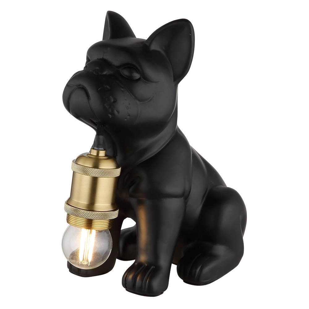 Tafellampje Dogo hond zwart
