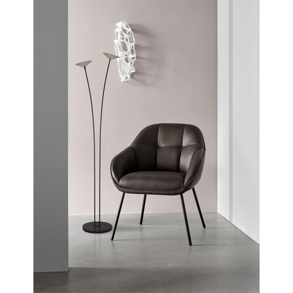 2-lichts vloerlamp Ceppo zwart met nikkel Masterlight 8718121368085