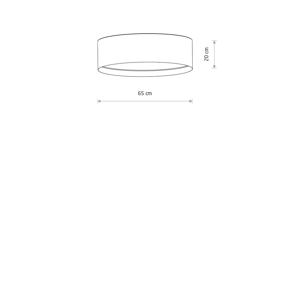 Plafondlamp Cedro zand bruin Ø 65cm Lyora 5903139116718