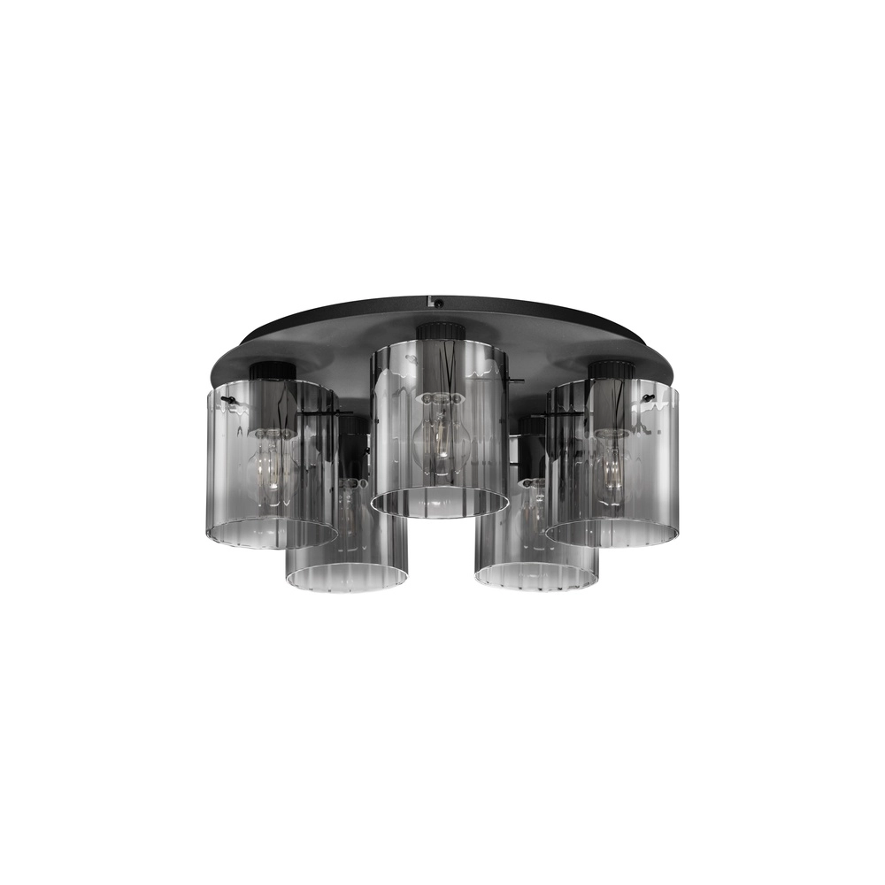 Design plafondlamp Mirbi 5-lichts zwart Lyora 5212017468468
