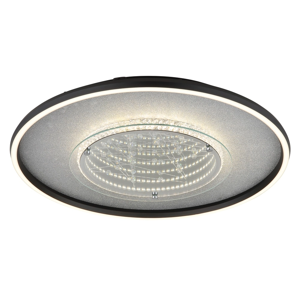 Plafondlamp Mirrora zwart Ø 51,5cm