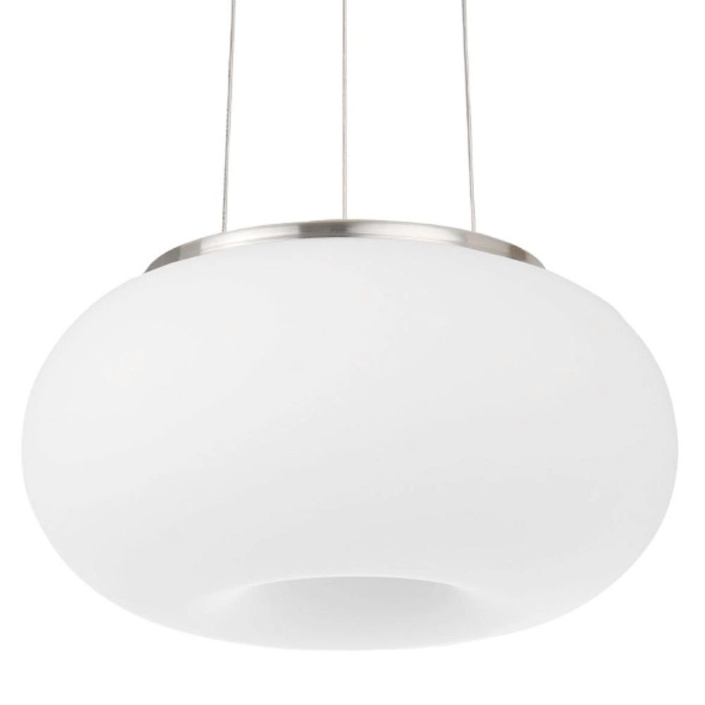 Hanglamp Optica 28cm nikkel met wit