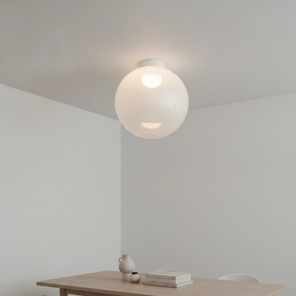 Witte plafondlamp Bolita bol Ø 30cm