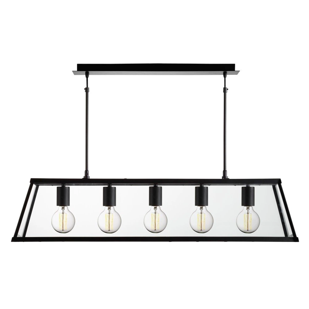 Zwarte hanglamp Voyager 5-lichts