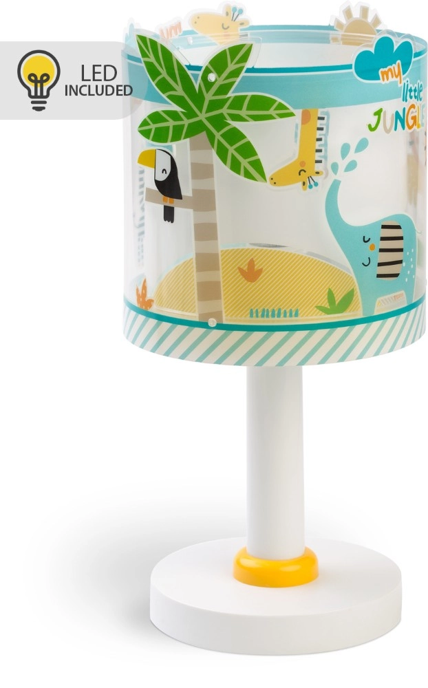 Tafellampje Little Jungle blauw glow in the dark Dalber 8420406001807