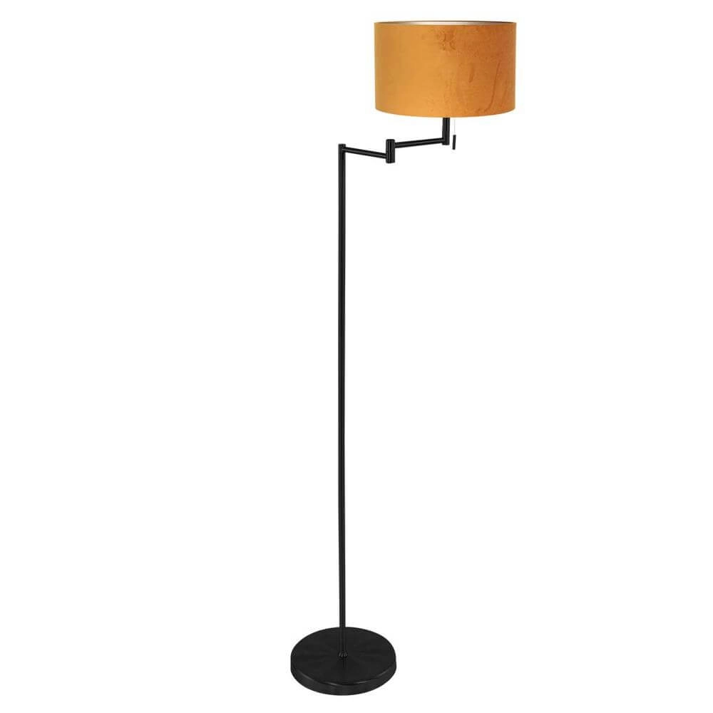 Vloerlamp Bella zwart met gouden kap Steinhauer 8712746174618