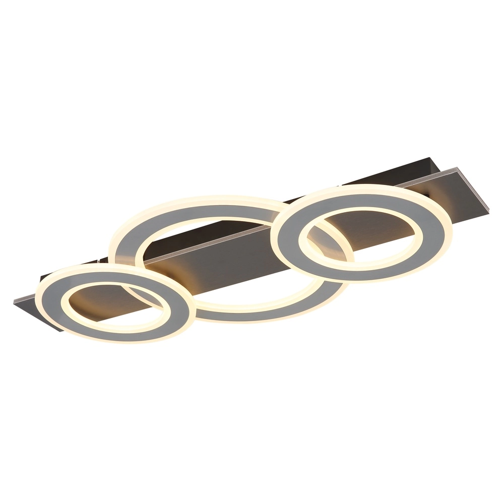 Design plafondlamp Jayden antraciet 3 ringen