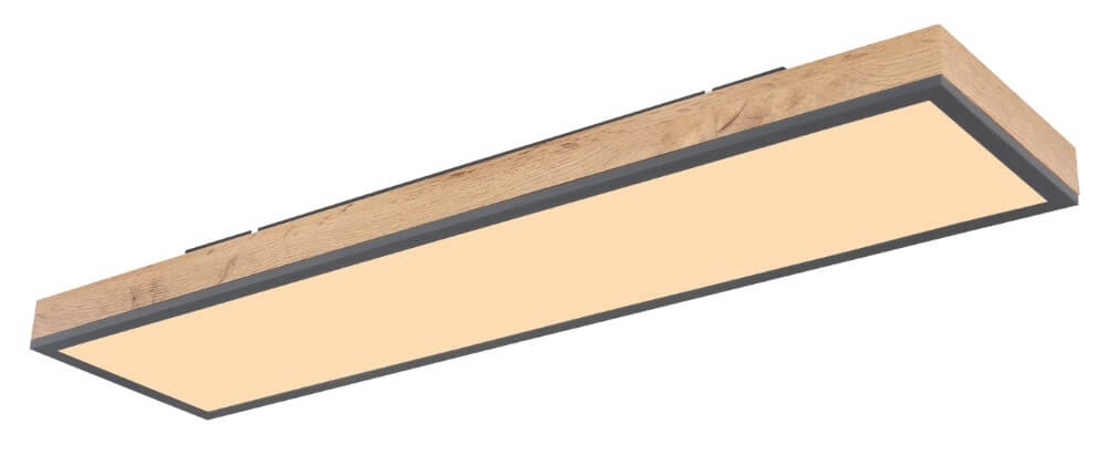 Houten led plafondlamp Doro 80x20cm
