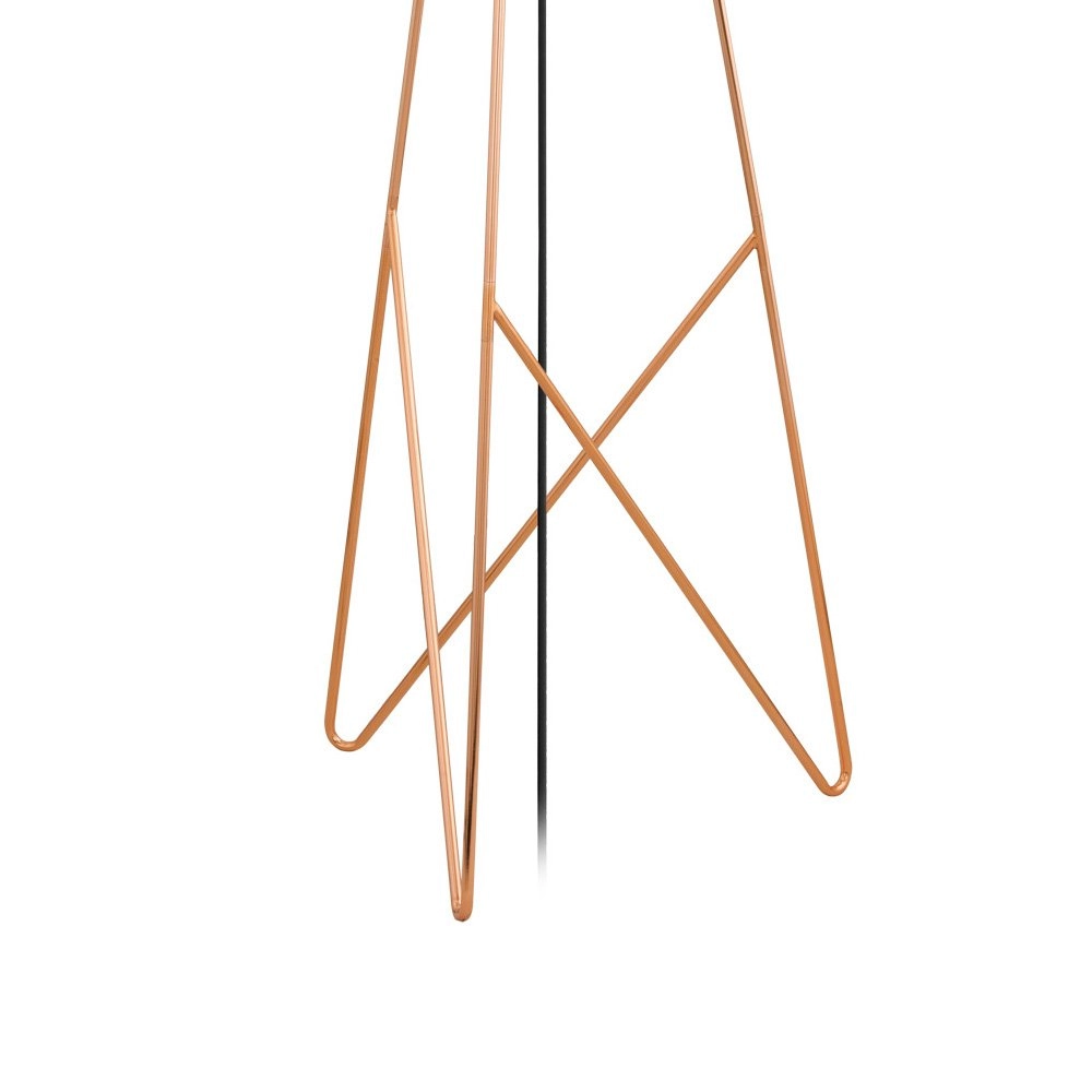 Design vloerlamp Camporale roodkoper met zwarte lampenkap Stars of Light 9002759392291