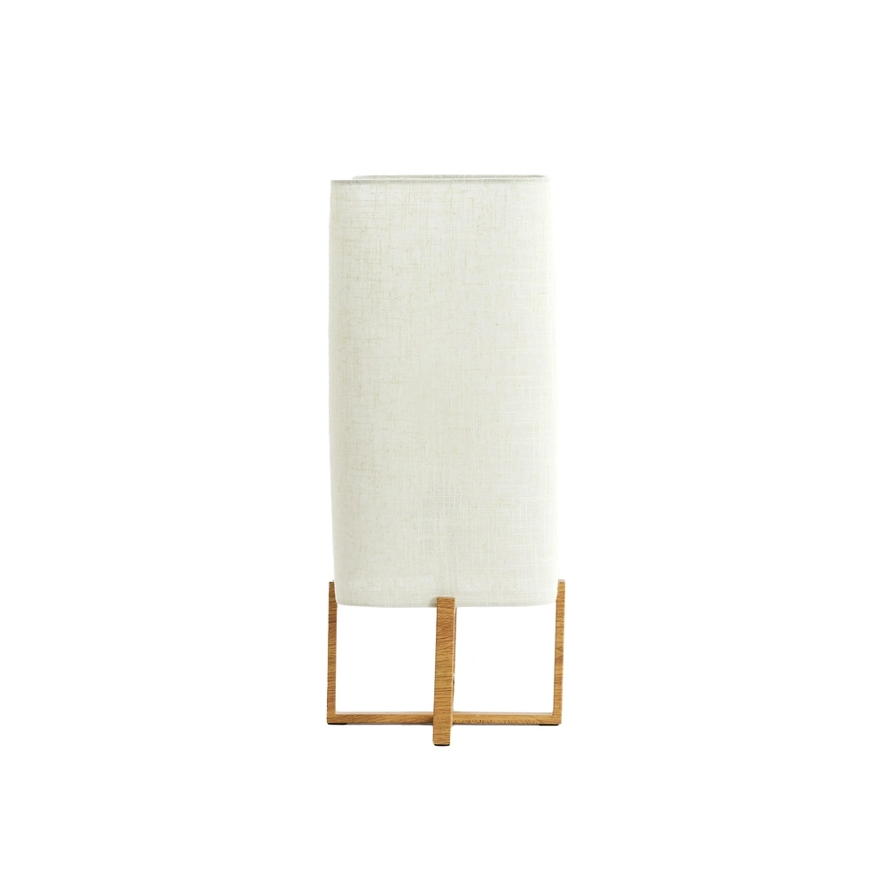 Tafellamp Wyn 50,5cm - crème touw met houtlook