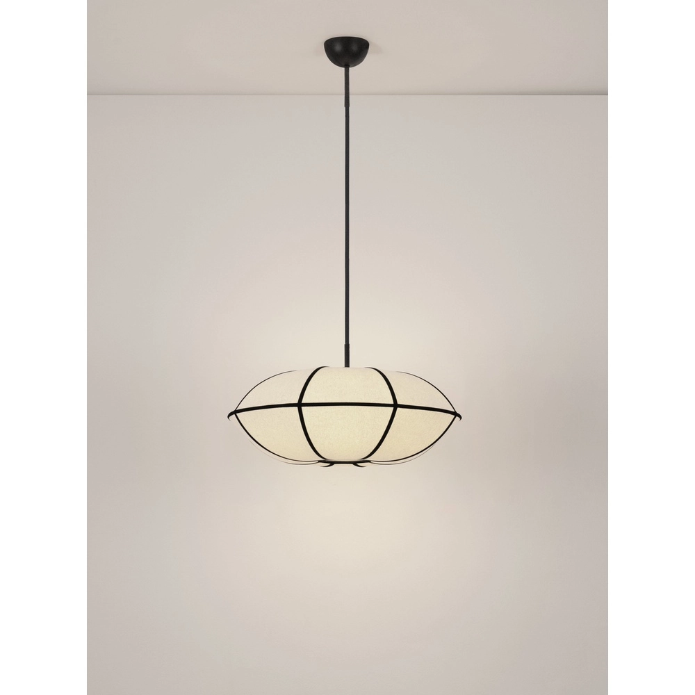 Hanglamp Brera zwart met wit Ø 70cm Lyora 5212017493576