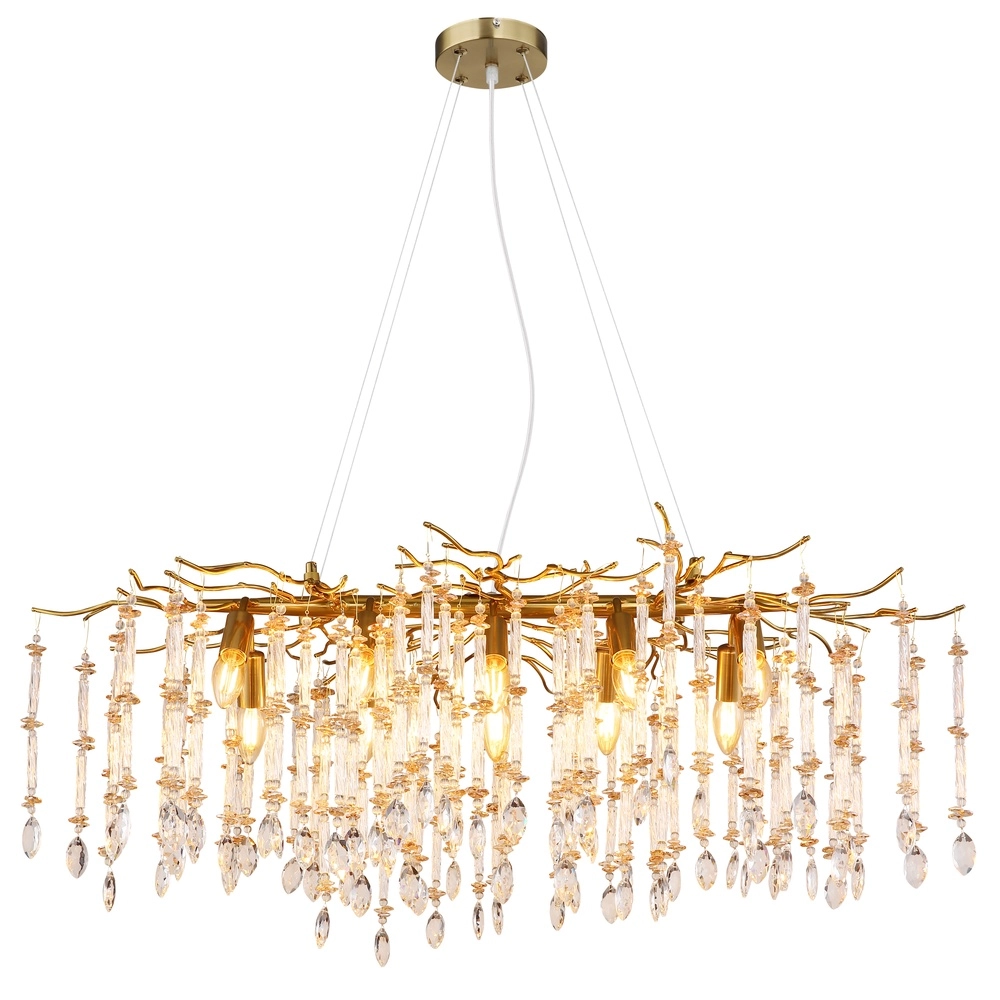 Hanglamp Gloria 100cm goud Globo 9007371578993