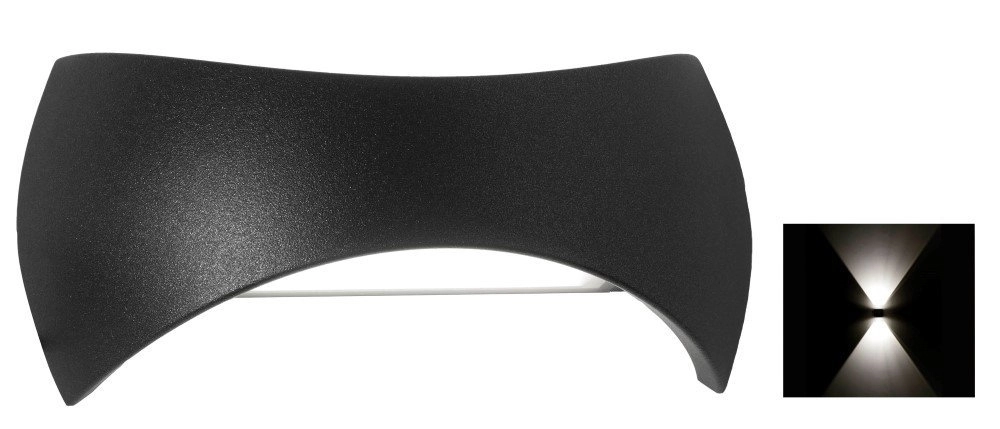 Up- & downlighter Oval 12cm antraciet