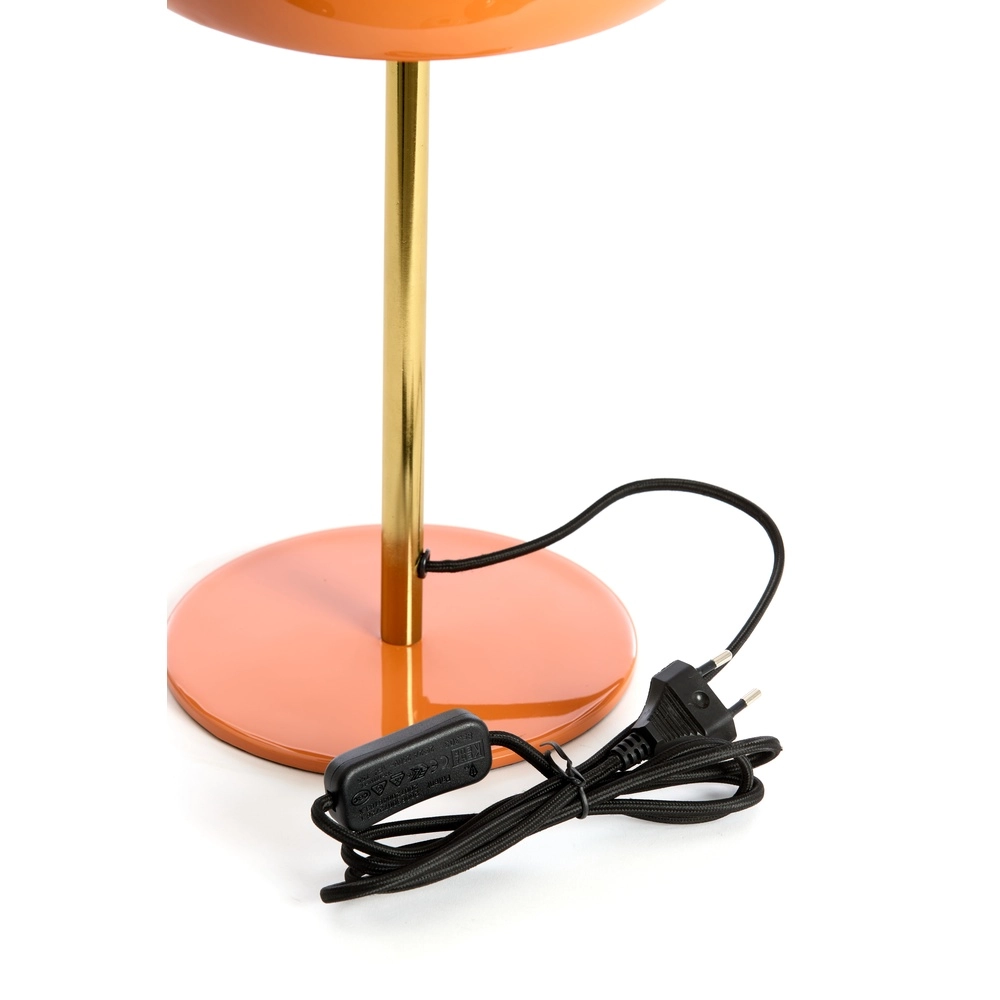Tafellamp Surin Ø 23cm - glans oranje met goud Light & Living 8717807740955