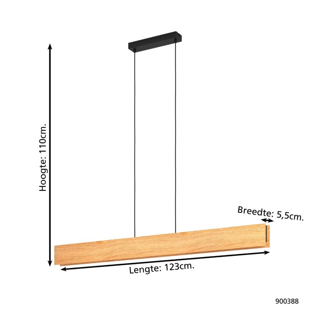 Houten hanglamp Anchorena-Z 123cm Eglo 9008606243679