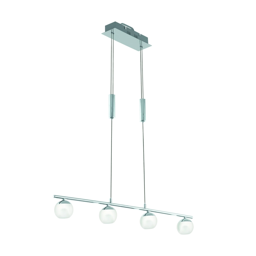 Hanglamp Borriol 4-lichts chroom