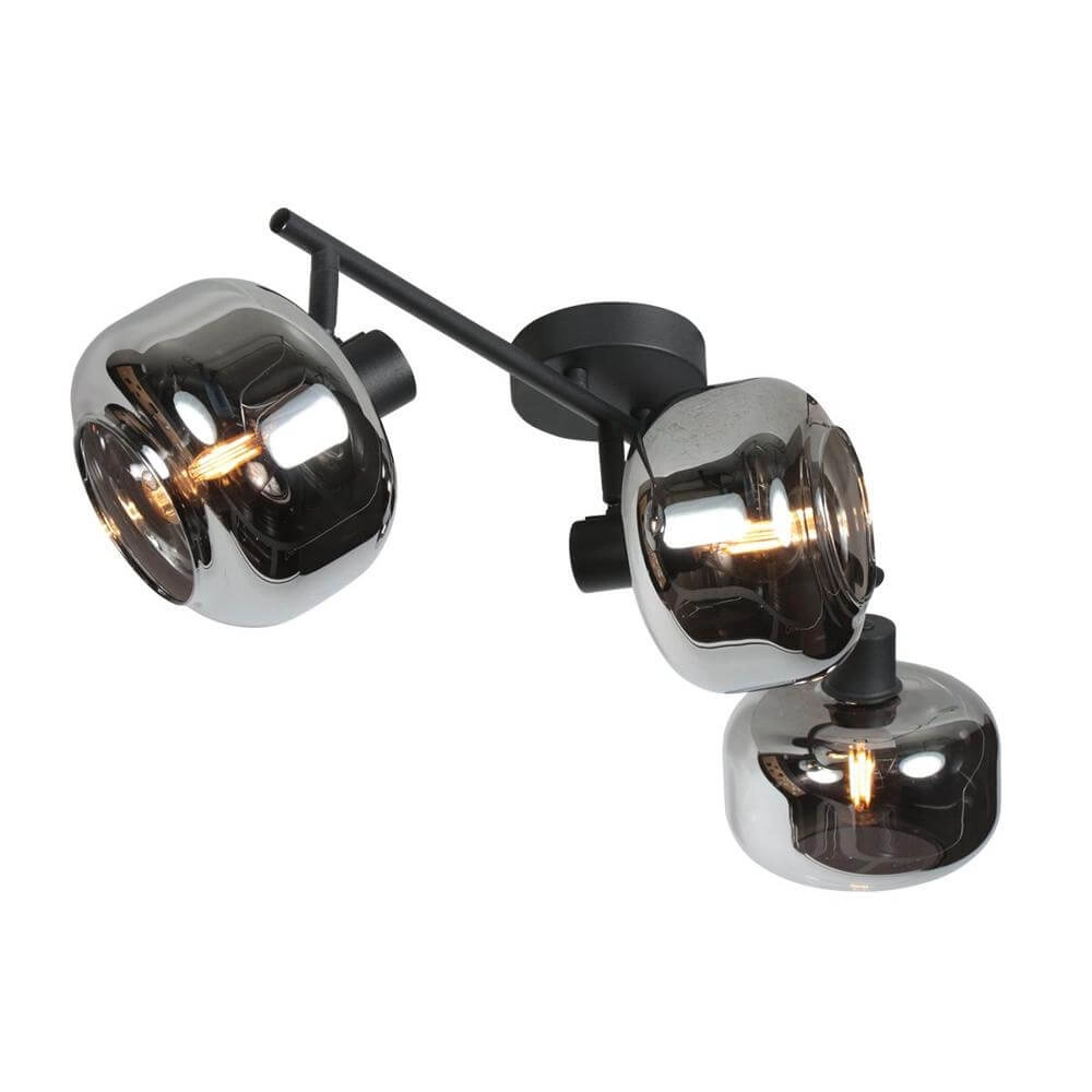 Zwarte plafondlamp Tenebris 3-lichts