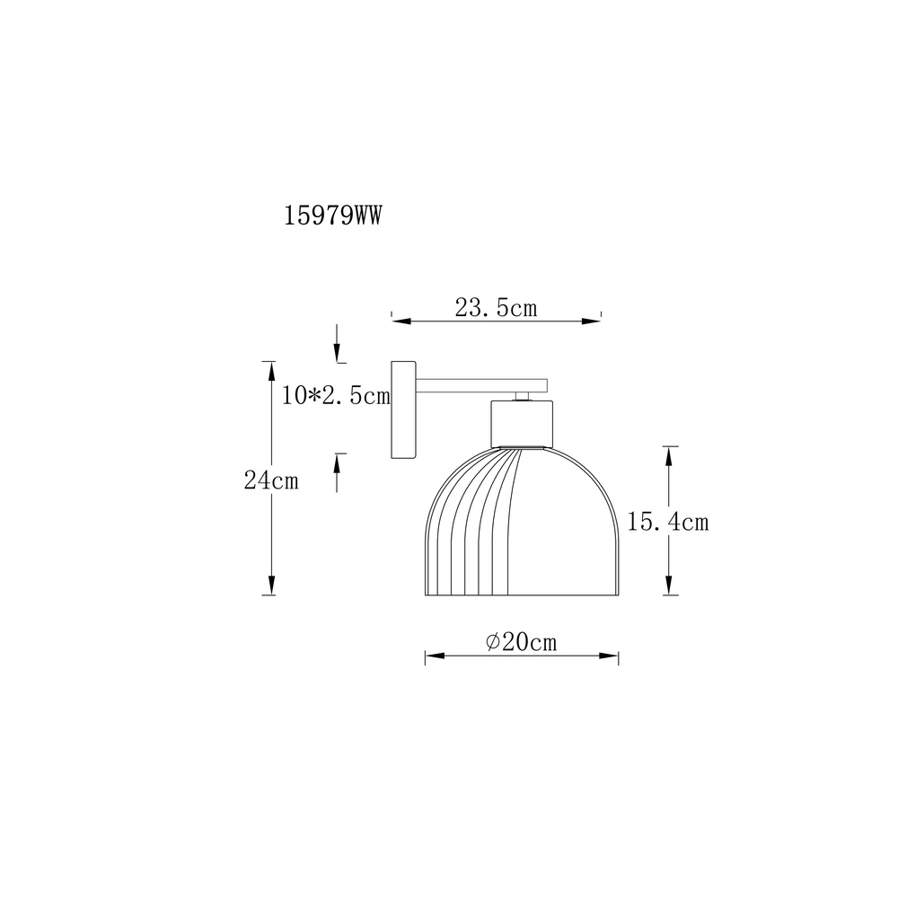Wandlamp Swanson wit Globo 9007371583997