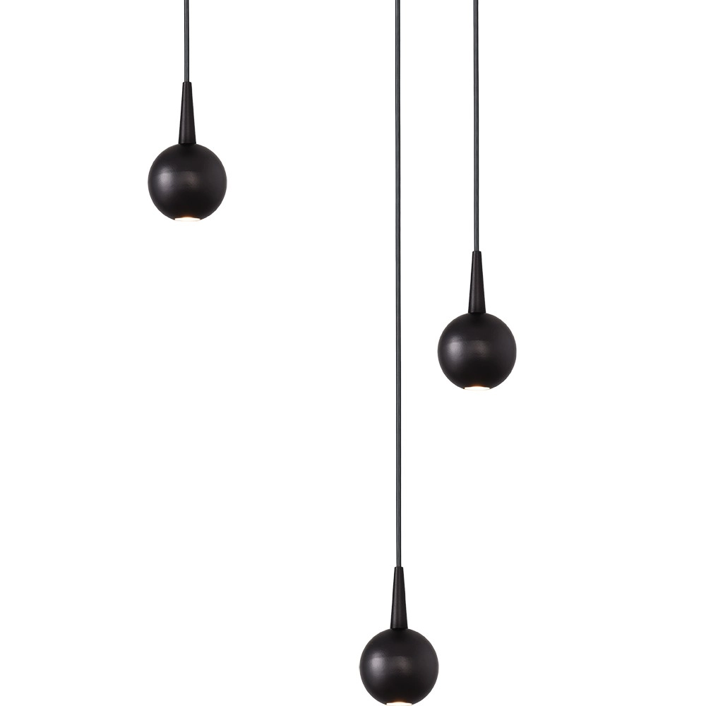 3-lichts hanglamp Talana zwart Ø 17cm DTW Masterlight 8718121352183