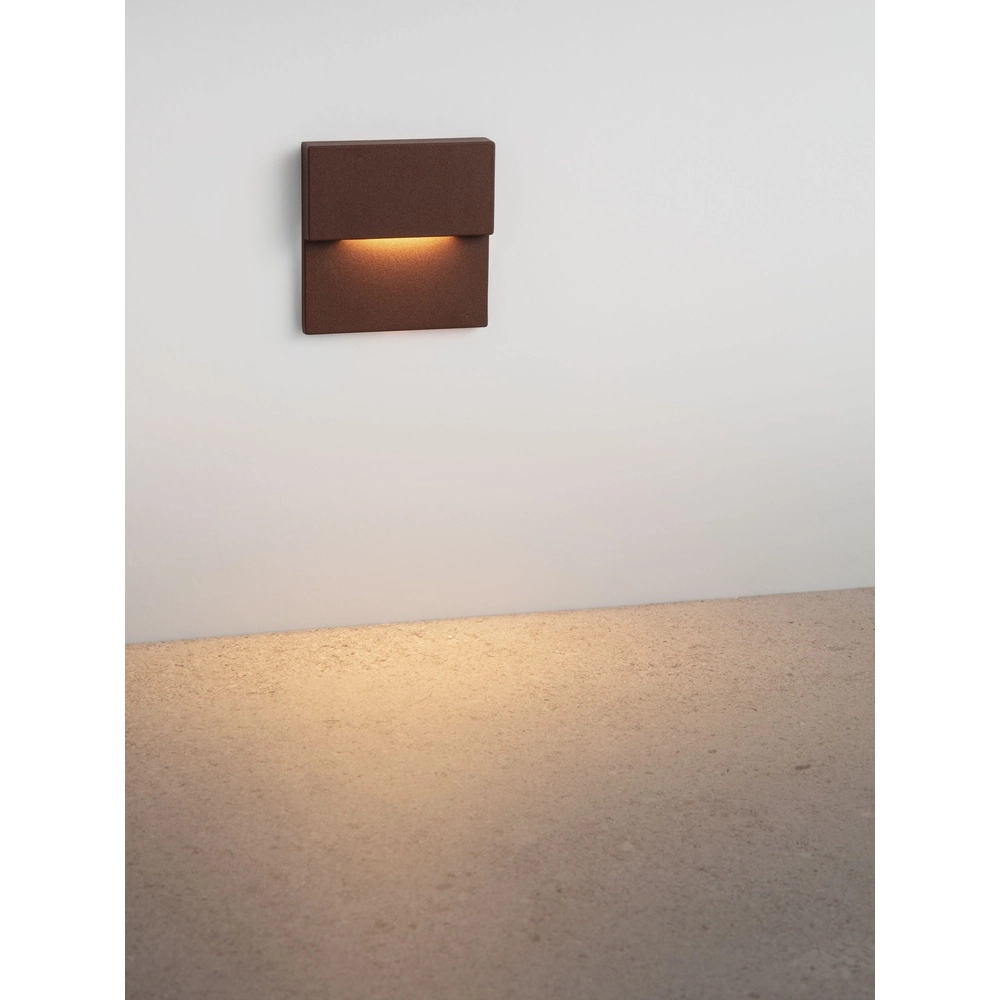 Inbouw wandlamp Dan roestbruin 2700K