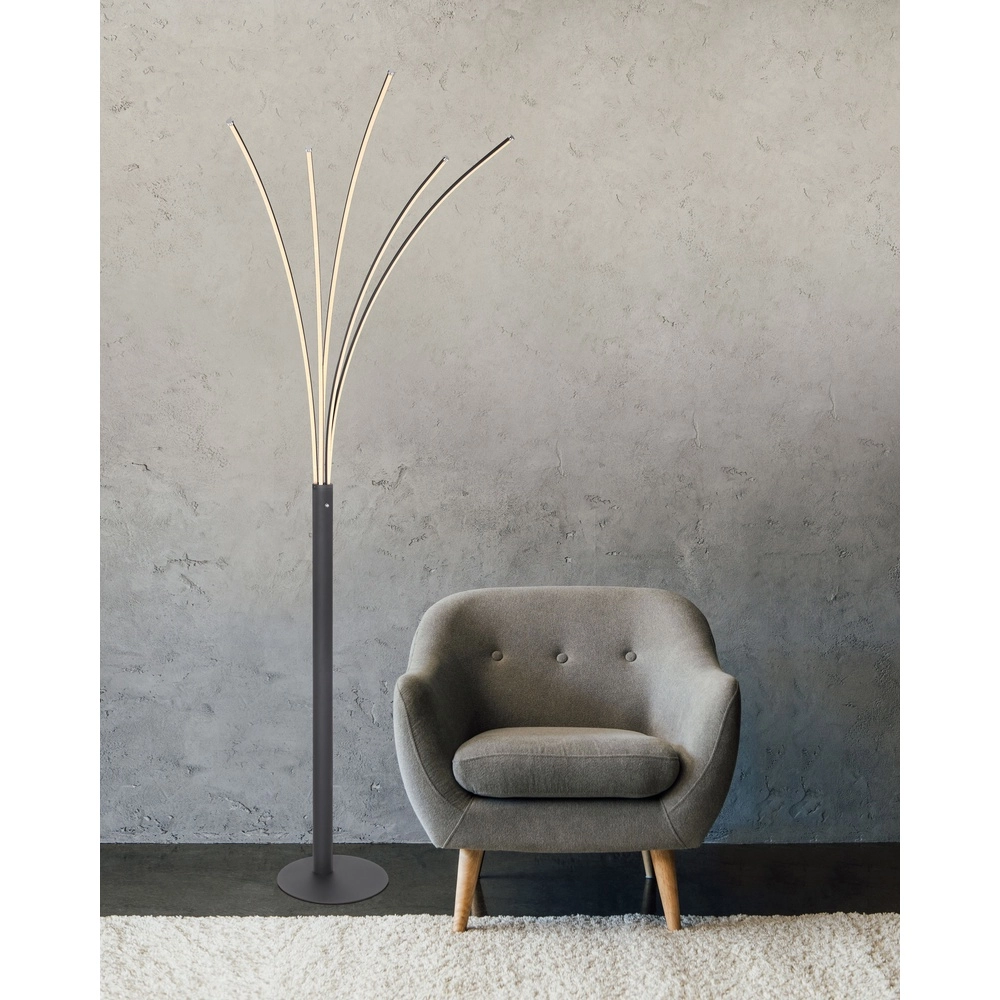 Moderne vloerlamp Bizzy zwart Globo 9007371396467
