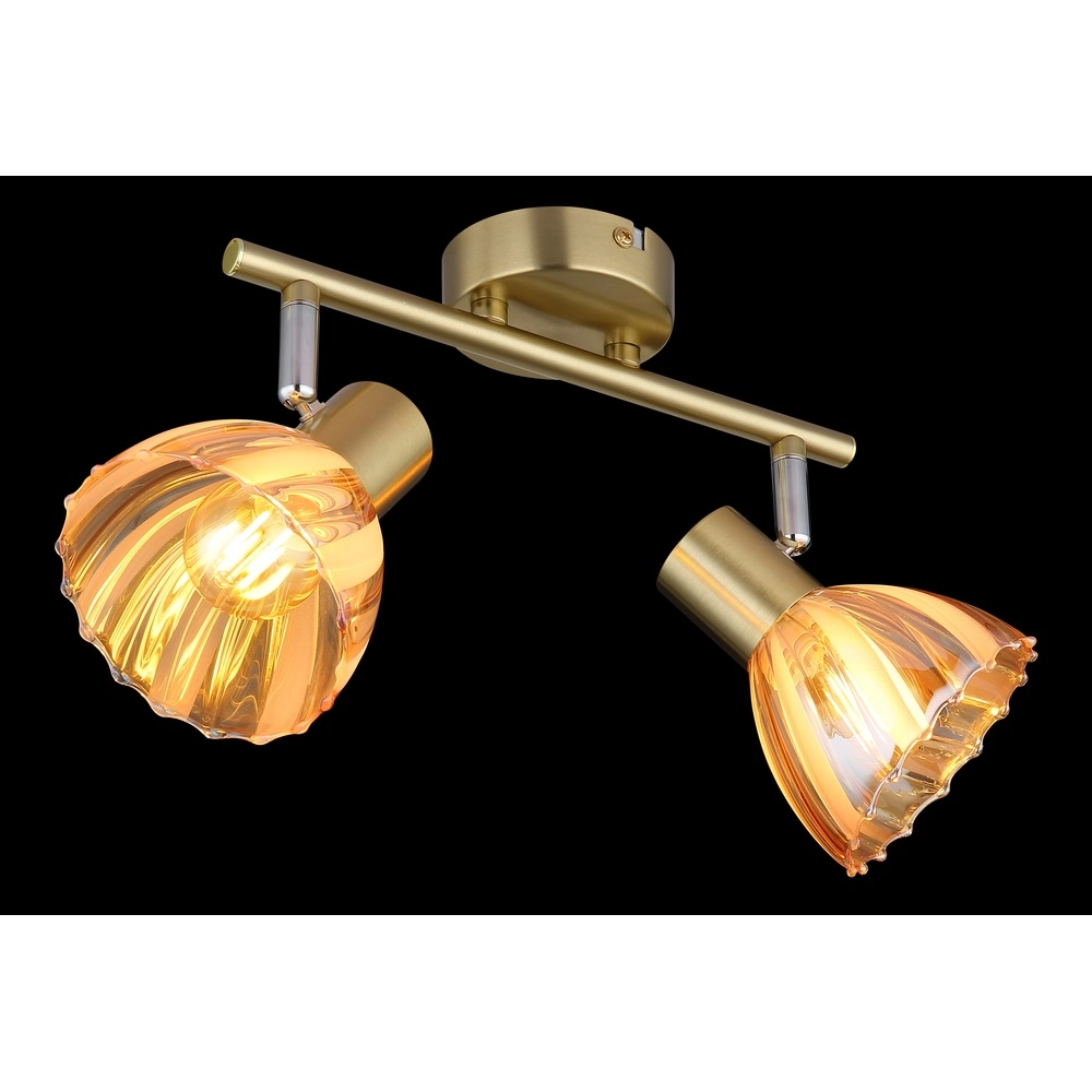 Plafondlamp 2-lichts Zachery goud Globo 9007371533497