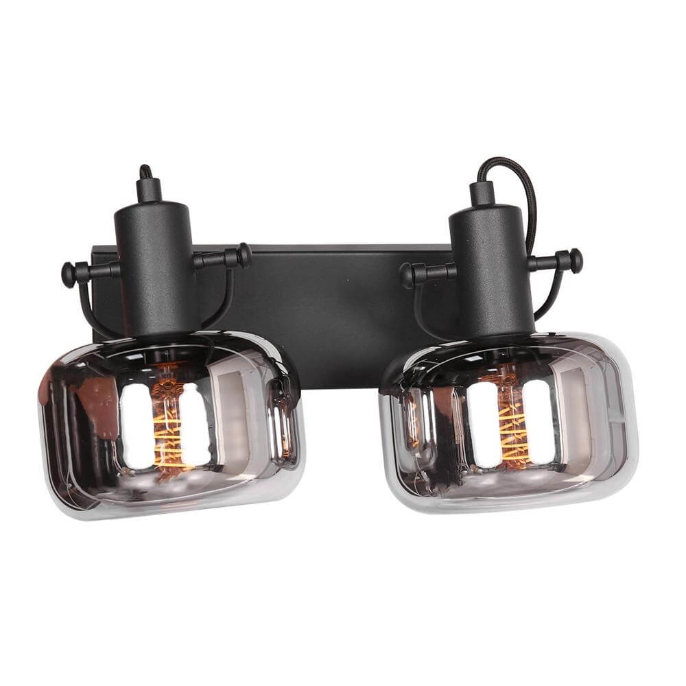 Dubbele wandlamp Glaslic smoke glas Steinhauer 8712746174076