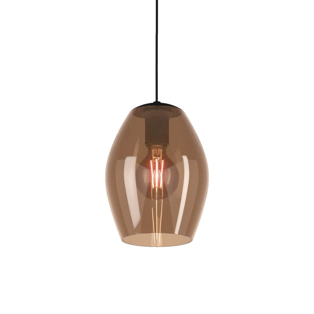 Hanglamp amberglas Estanys 1 Ø 19cm