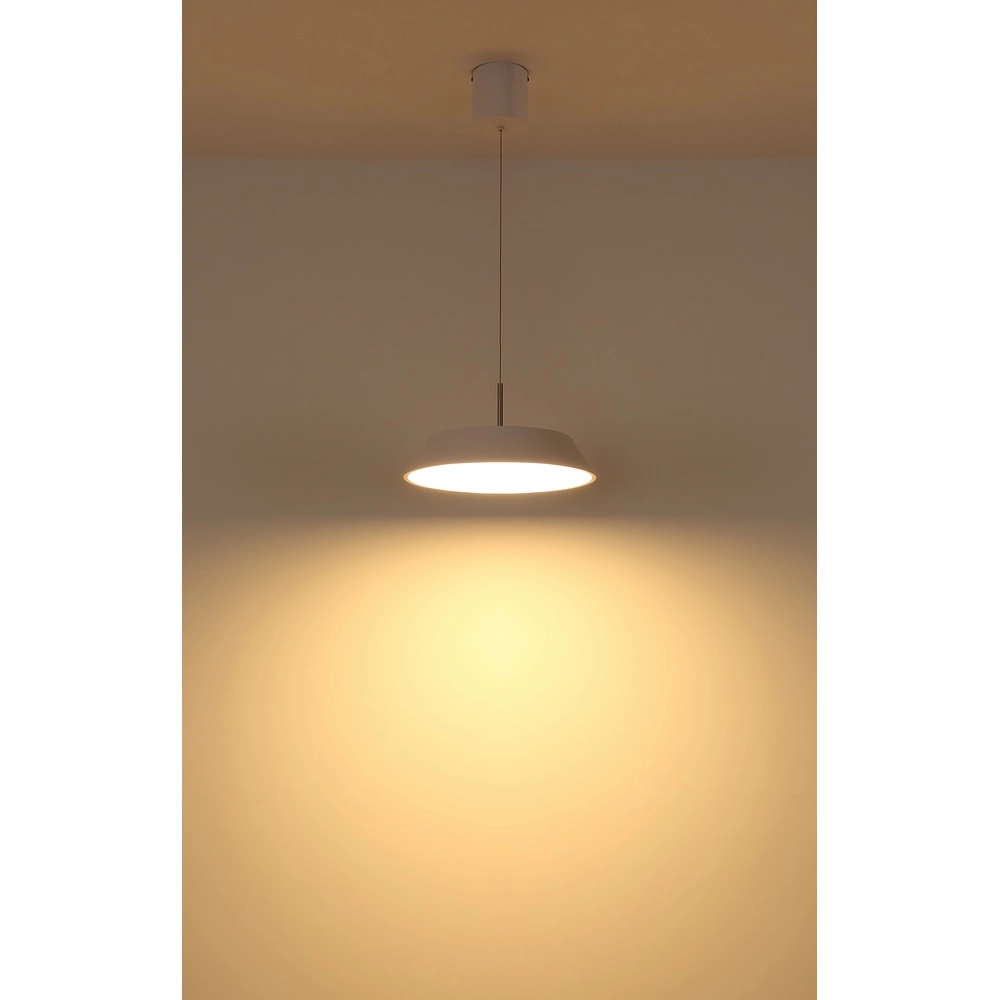 Strakke hanglamp Silena wit Ø 40cm Globo 9007371586233