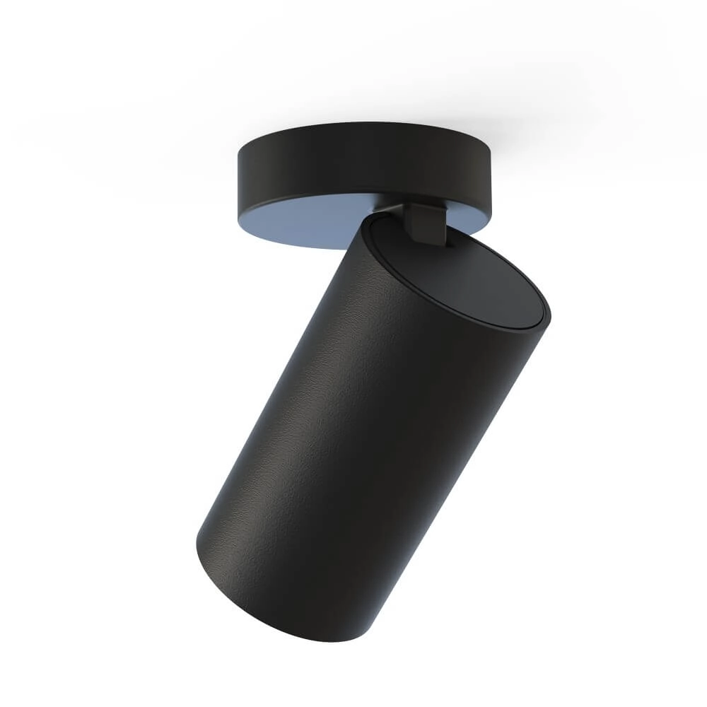 Zwarte opbouwspot Mono kantelbaar Lyora 5903139783897
