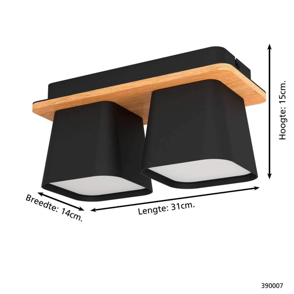 2-lichts plafondlamp Ruscio Stars of Light 9008606220793