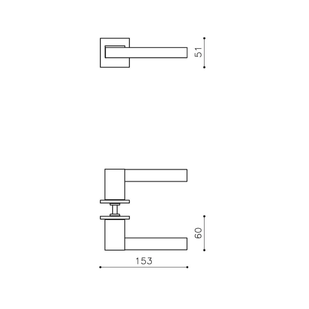 Design deurklink Ice Cube chroom en transparant Olivari 8714186478370