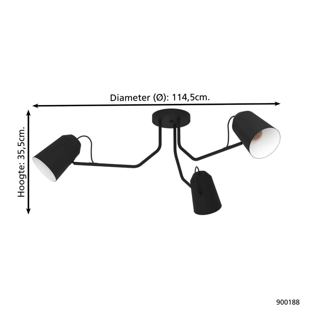 Spider plafondlamp Loreto Eglo 9008606235629