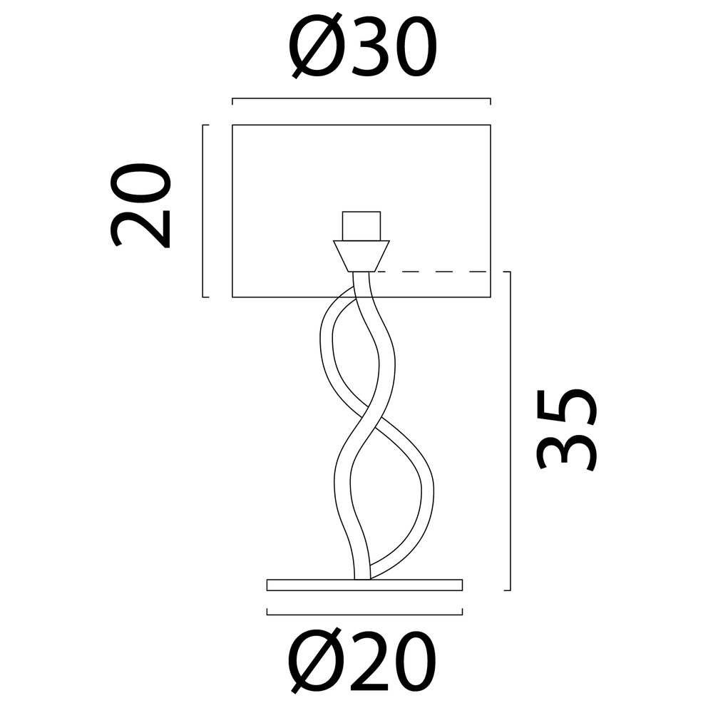 Schemerlamp Terry Dolo cacao Ø 30cm Masterlight 8718121436869