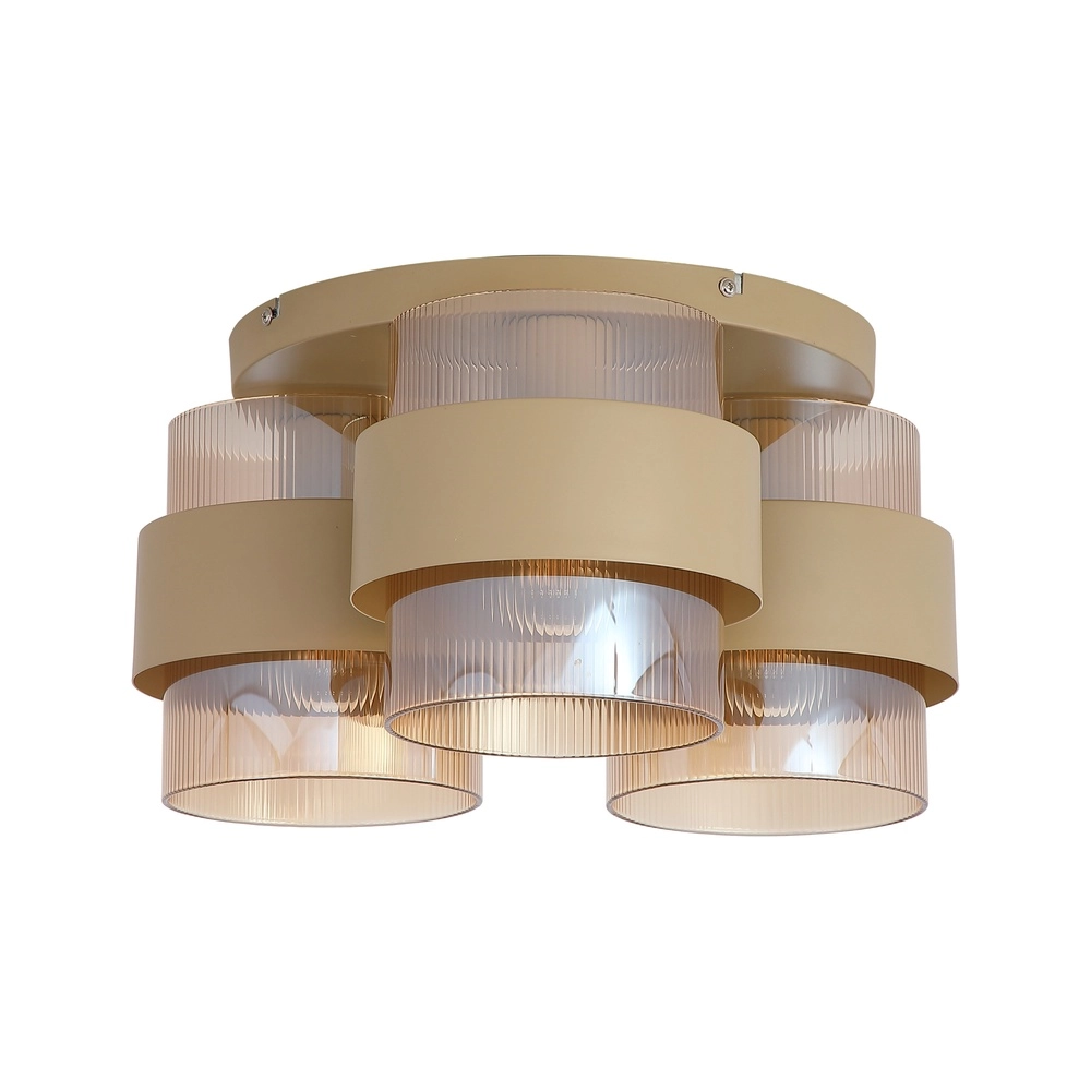 Plafondlamp Royal 3-lichts zand bruin Searchlight 5,05342E+12