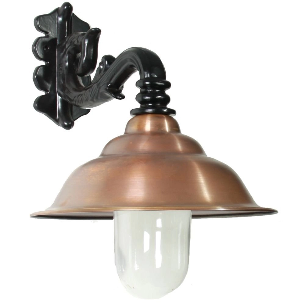 Nostalgische buitenlamp Chateau met koperen kap
