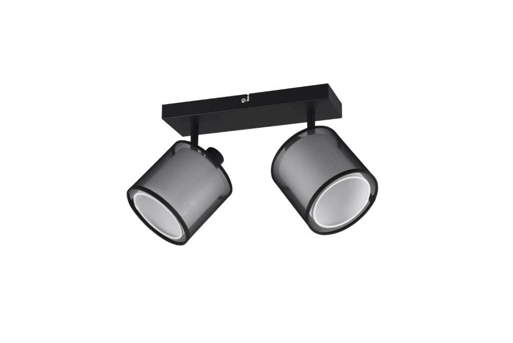 Zwarte plafondlamp Burton 2-lichts