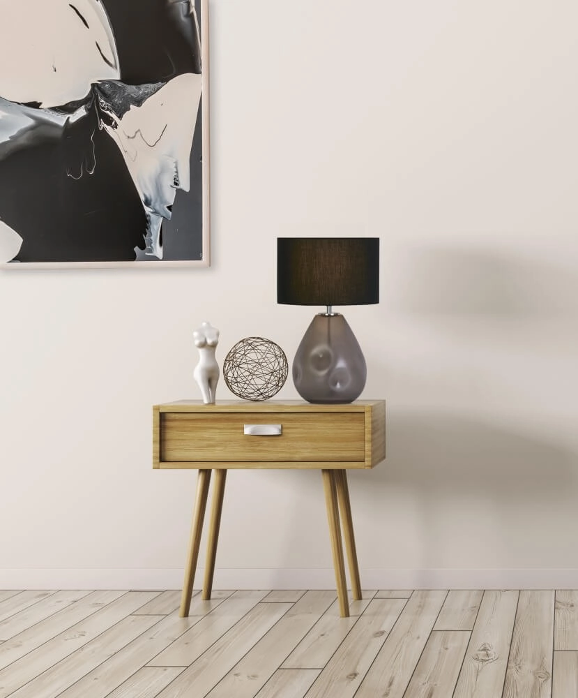 Schemerlamp Devon zwart met kap Searchlight 5053423273297