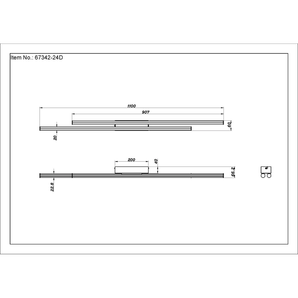 Moderne plafondlamp Kirina 110cm zwart Globo 9007371518234