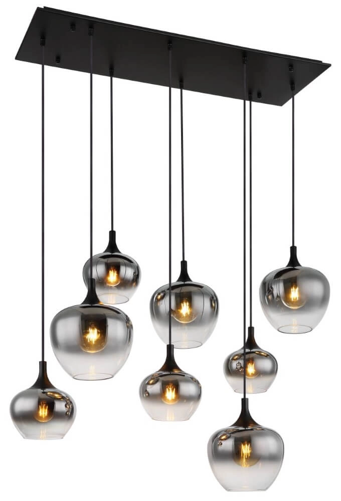 Rechte hanglamp Maxy 8-lichts