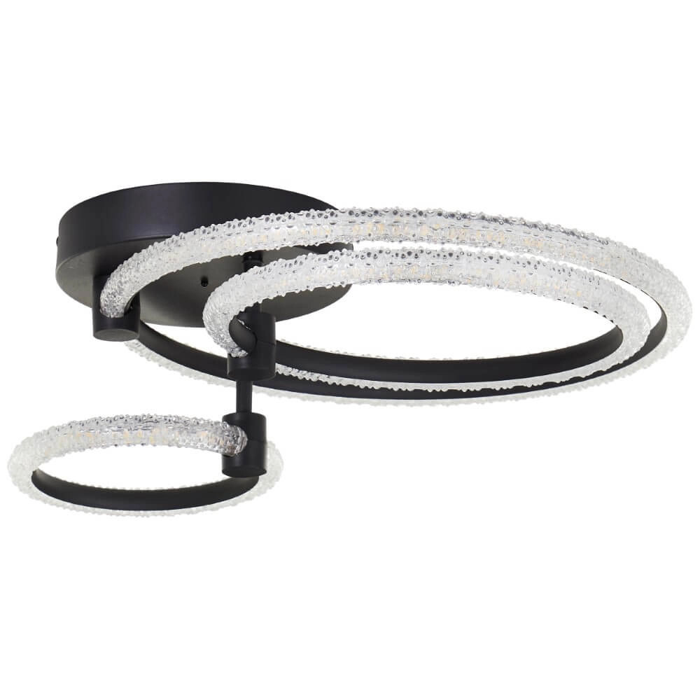Ronde plafondlamp Aydin zwart Brilliant 4004353442087