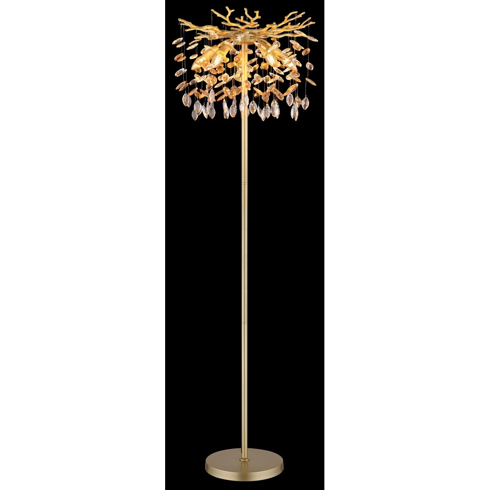 Vloerlamp Queena goud Ø 46cm Globo 9007371533688