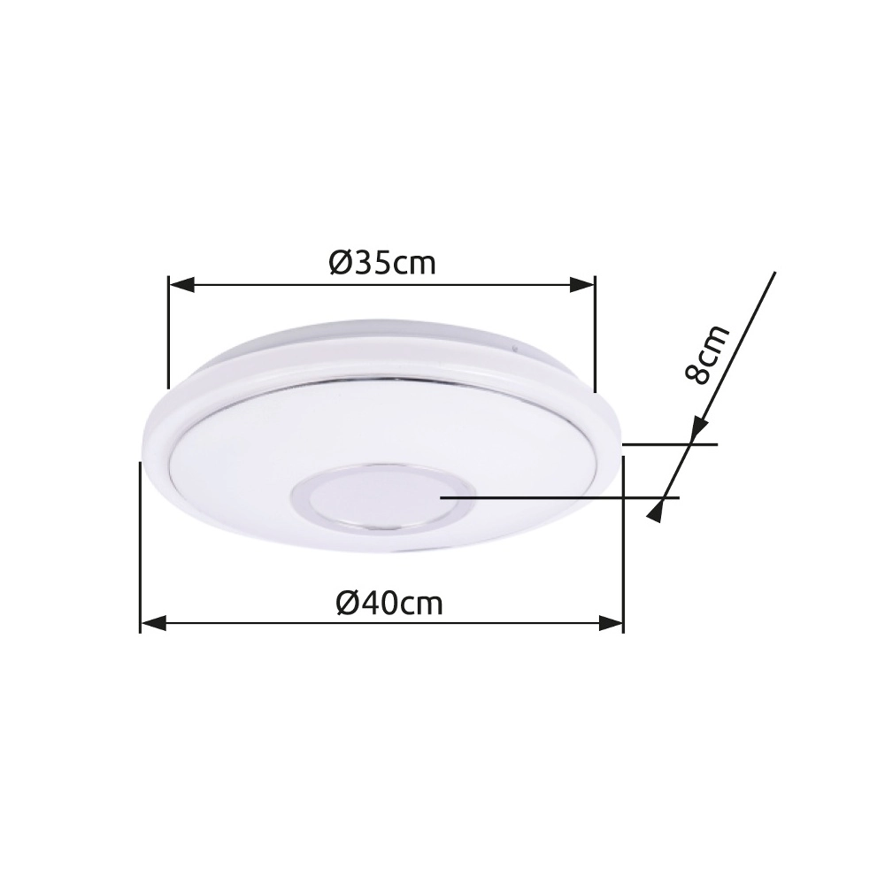 Plaffoniere Connor design wit Ø 40cm instelbaar Globo 9007371386499