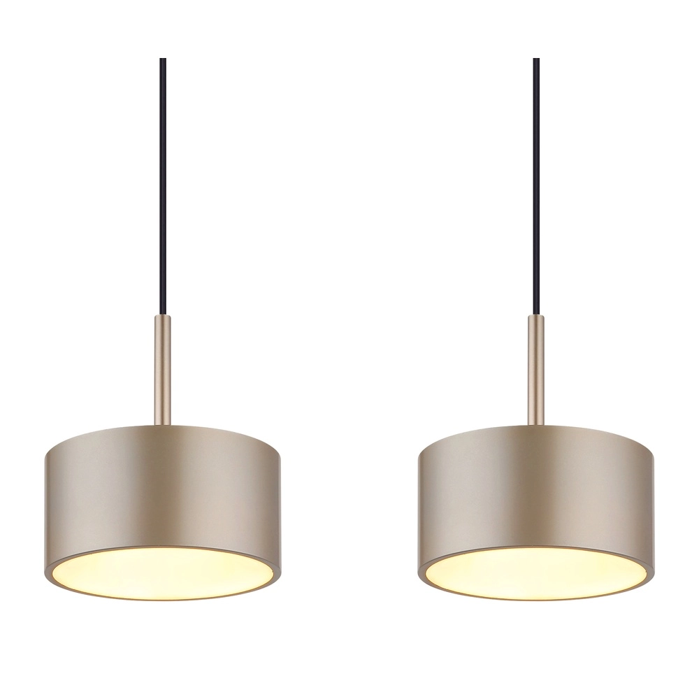 4-lichts hanglamp Raymond zwart met champagne Globo 9007371531875