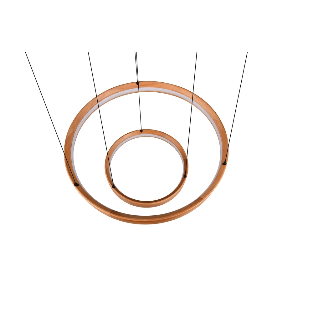 Design hanglamp Lynwood hout Ø 60cm Trio 4017807662276