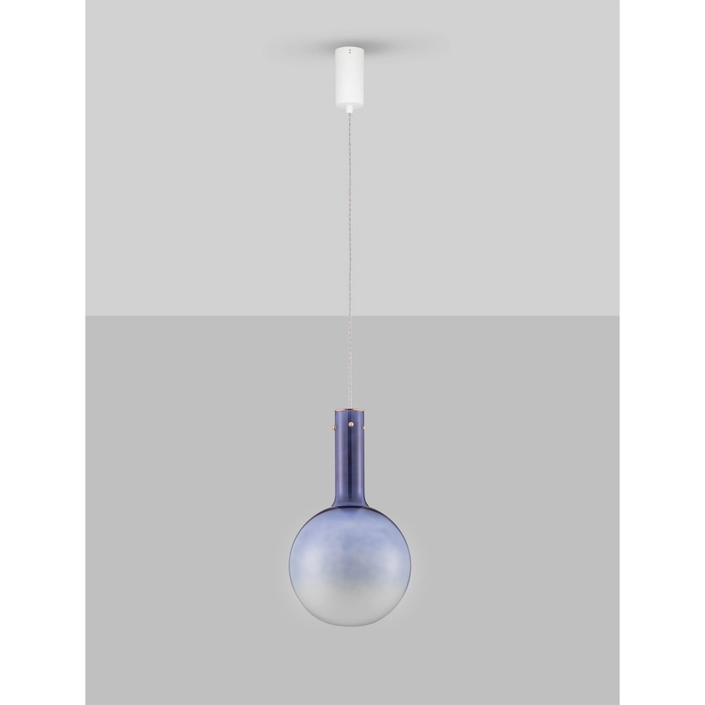 Hanglamp Nostos blauw glas Lyora 5212017461131