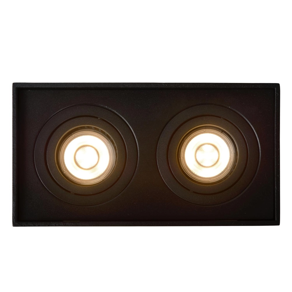 Opbouw plafondspot Tube rechthoek zwart Lucide 5411212221292