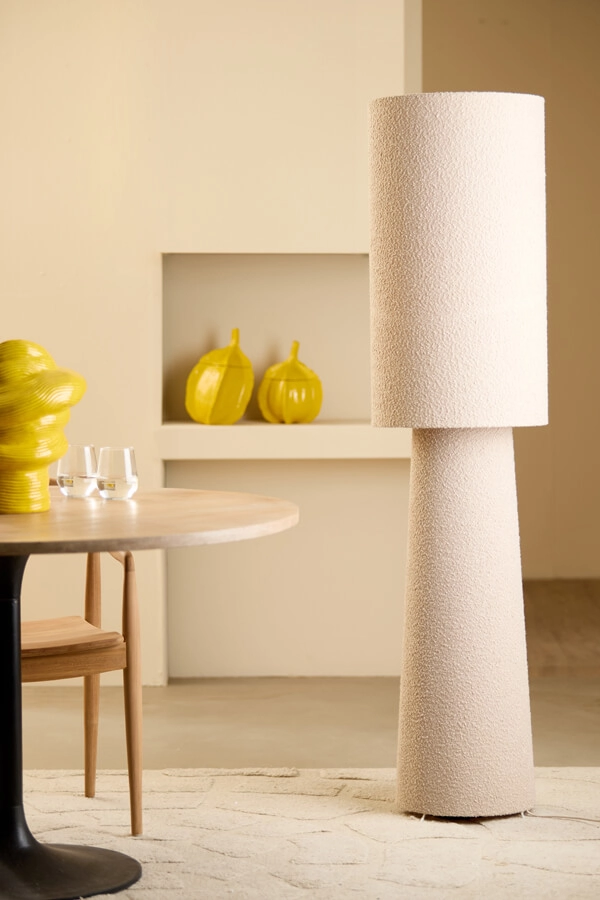 Teddy vloerlamp Micky wit Ø 40cm
