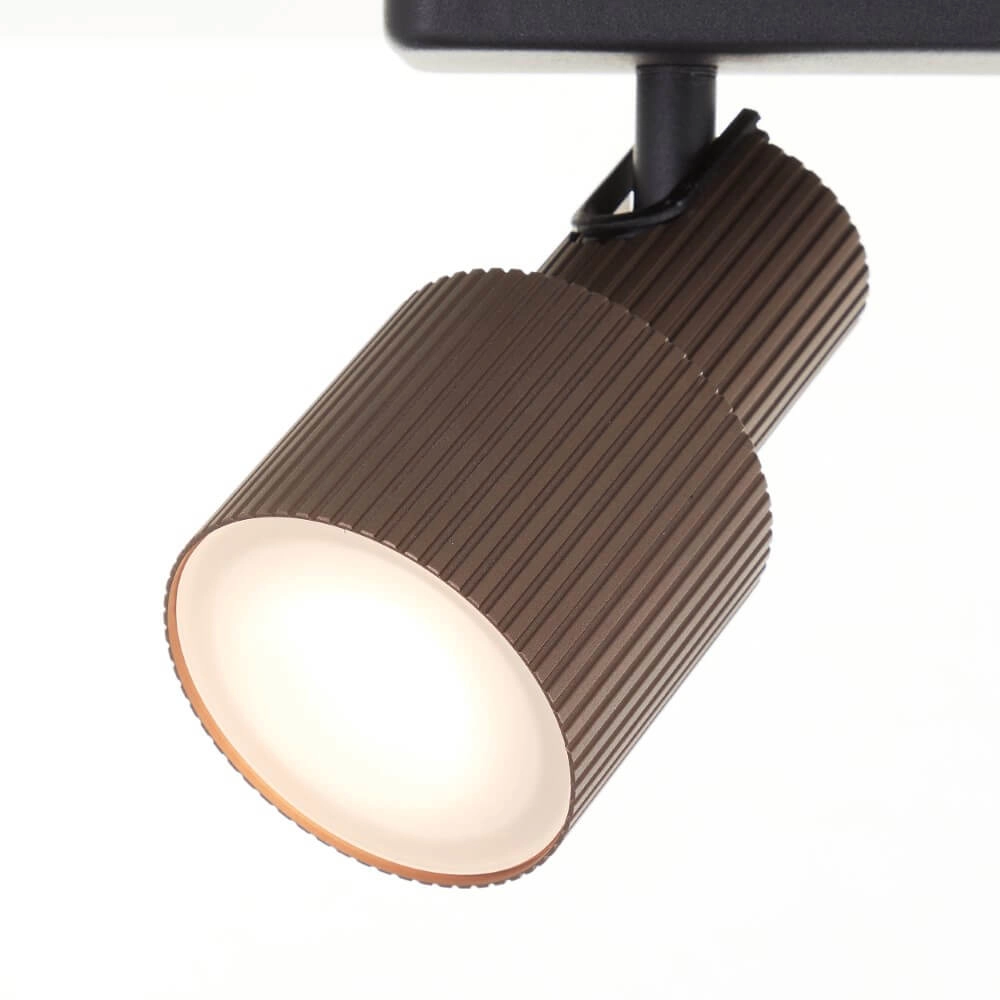 2-lichts opbouwspot Cadiz zwart met brons Brilliant 4004353441271