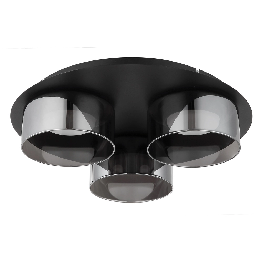 Design plafondlamp Higgins zwart 3-lichts Globo 9007371578894